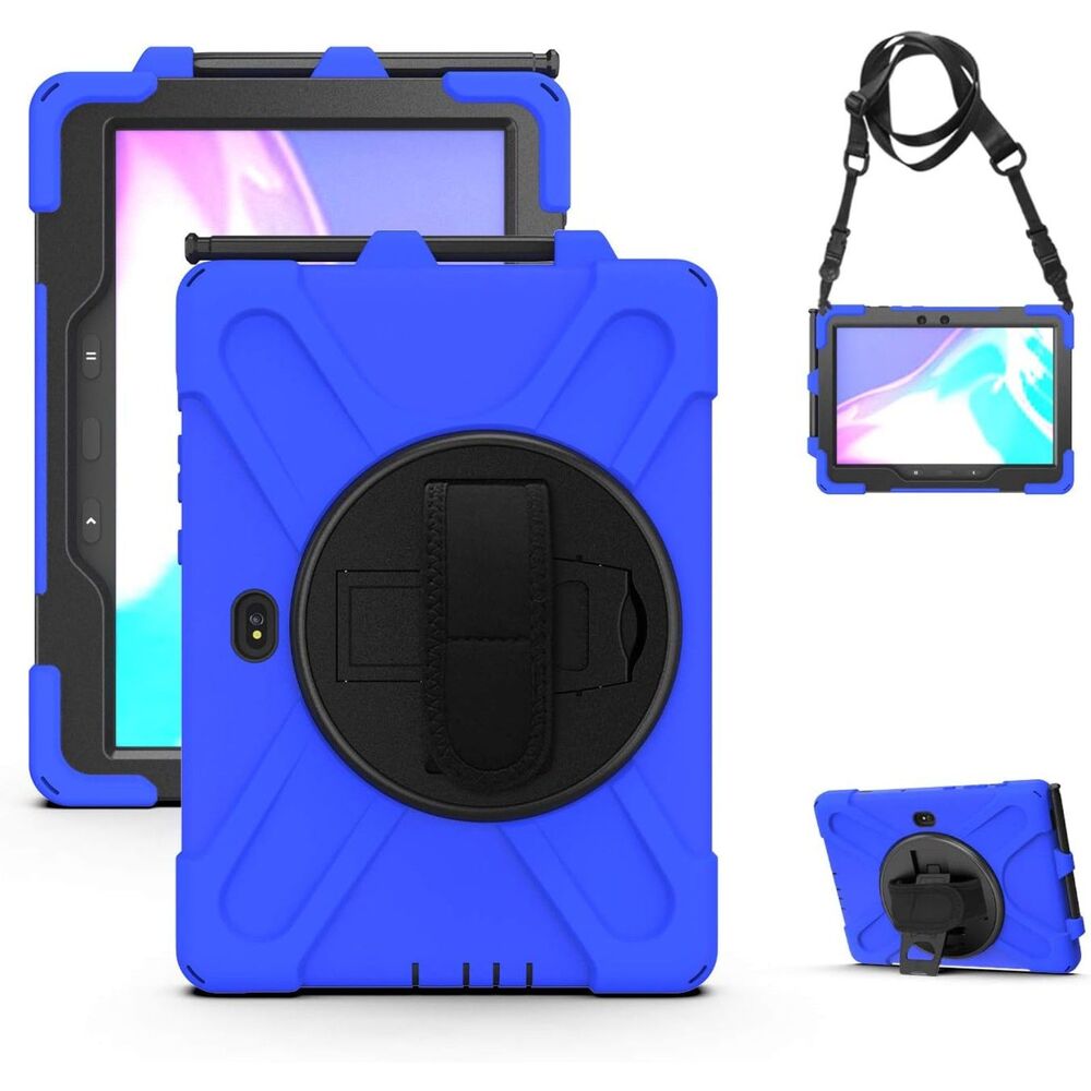 NIB-Samsung Galaxy Tab Active PRO 10.1 Case Heavy Duty Rugged Shockproof BLUE